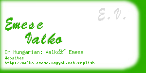 emese valko business card